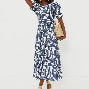NWT - Hyacinth House Navy & White Wilhelmina Maxi Dress - Large